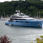 Billionaire former Tottenham Hotspur owner Joe Lewis 'takes over' picturesque Devon town after parking his £250m superyacht off the coast for almost a month