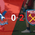 Crystal Palace no pudo ante la contundencia de West Ham United y perdió por 2 a 0