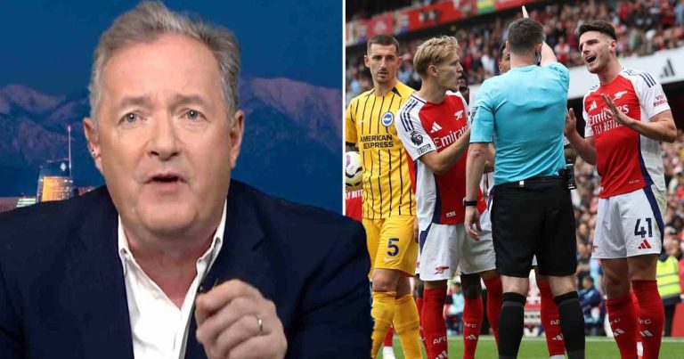 Declan Rice 'kicked to pieces' as Piers Morgan launches foul-mouthed rant on Arsenal red