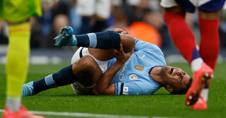 Rodri de Manchester City victime d'une grave blessure au genou