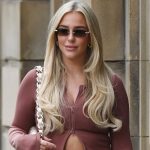 Taylor Ward cuts a chic casual figure in a matching tracksuit as she steps out in Manchester after tying the knot with footballer husband Riyad Mahrez