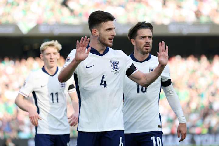 Declan Rice réagit à son but pour l'Angleterre contre l'Irlande