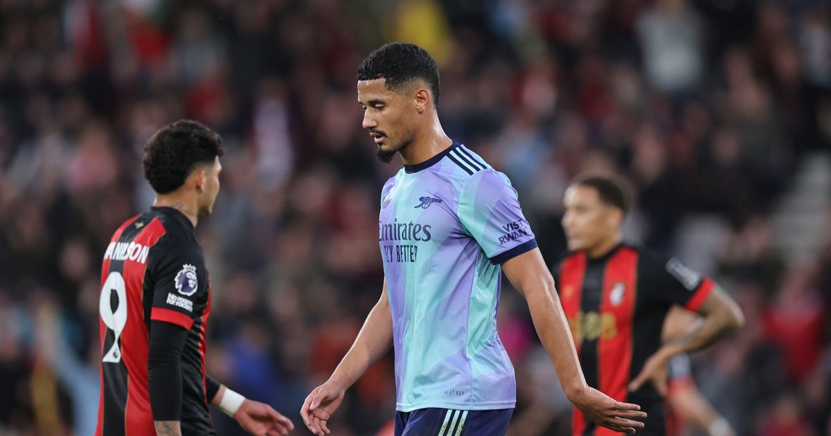 Arsenal : Saliba exclu, défaite face à Bournemouth en Premier League