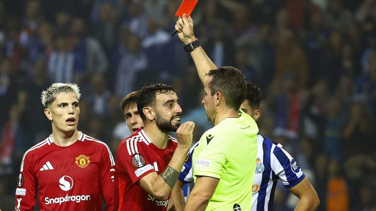 Bruno Fernandes : un nouveau carton rouge dans le chaos face à Porto