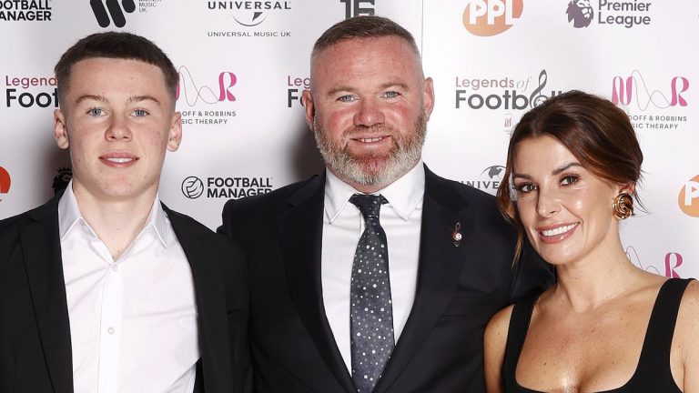 Coleen Rooney et Wayne à la cérémonie des Legends of Football