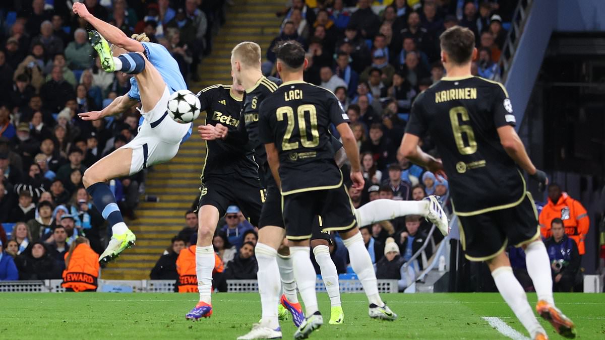 Haaland, le 'freak' de Man City, impressionne avec un but acrobatique