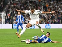 Kylian Mbappé lors d'un match de Liga contre Alaves