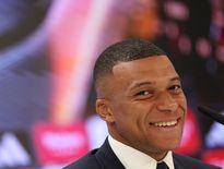 Kylian Mbappé lors de sa présentation officielle au Real Madrid