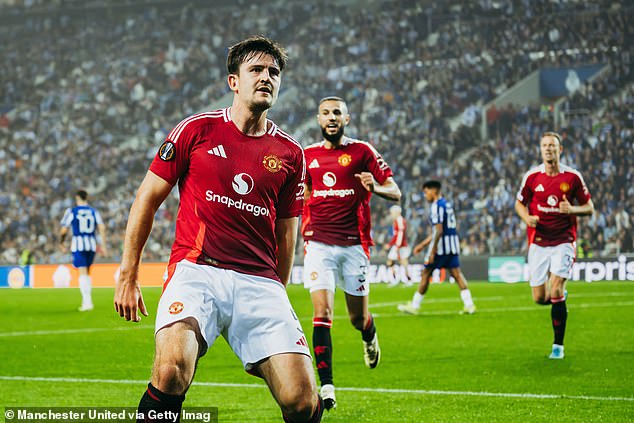 Harry Maguire a égalisé pour Manchester United contre Porto