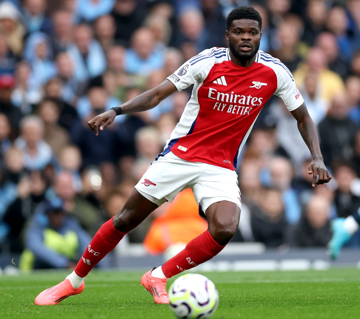 Thomas Partey lors du match contre Manchester City