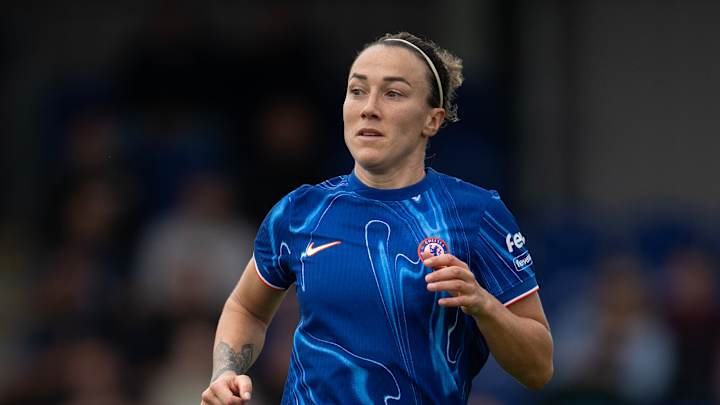 Lucy Bronze lors d'un match amical de pré-saison avec Chelsea contre Feyenoord