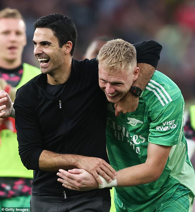 Mikel Arteta et Aaron Ramsdale