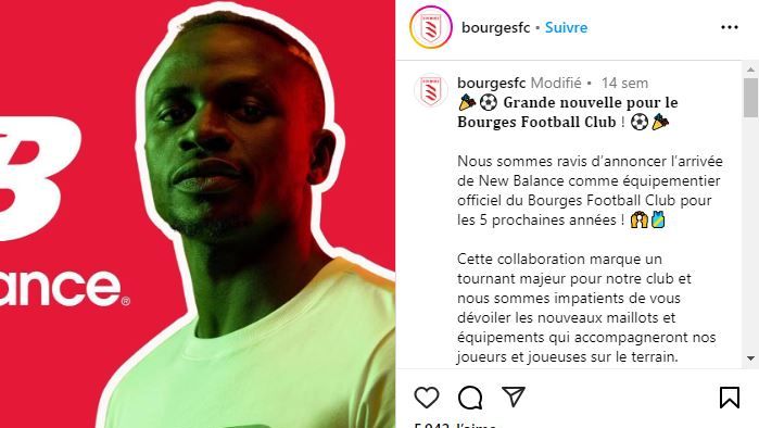 Capture d'écran Instagram