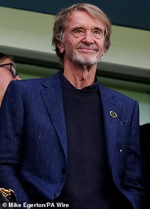 Sir Jim Ratcliffe, lors du match à Villa Park