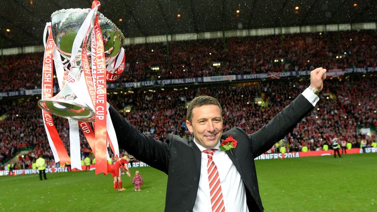 Derek McInnes a mené Aberdeen à la victoire en Coupe de la Ligue en 2014, le seul trophée gagné par le club depuis 1995