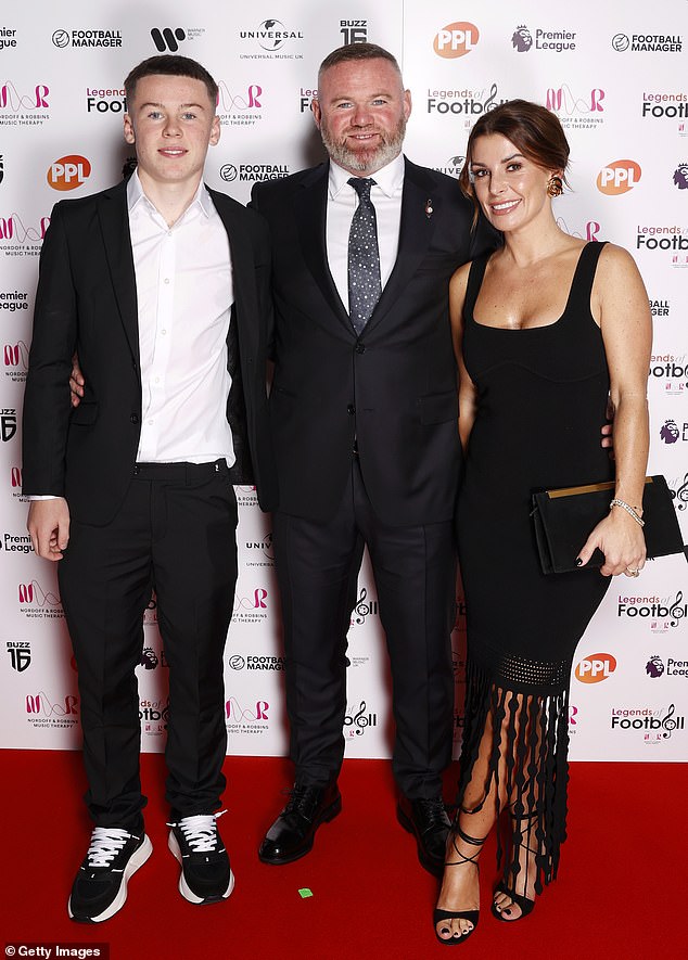 Coleen Rooney et son mari Wayne Rooney au Legends of Football awards