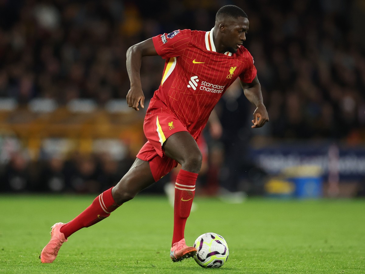 Ibrahima Konaté en action avec Liverpool