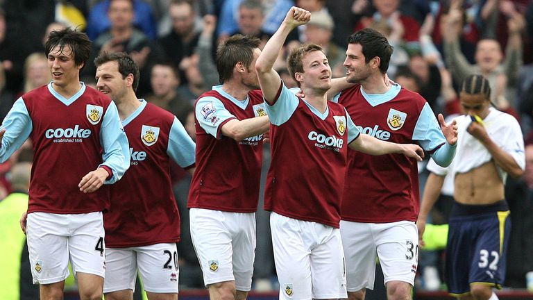 Burnley celebrating against Tottenham