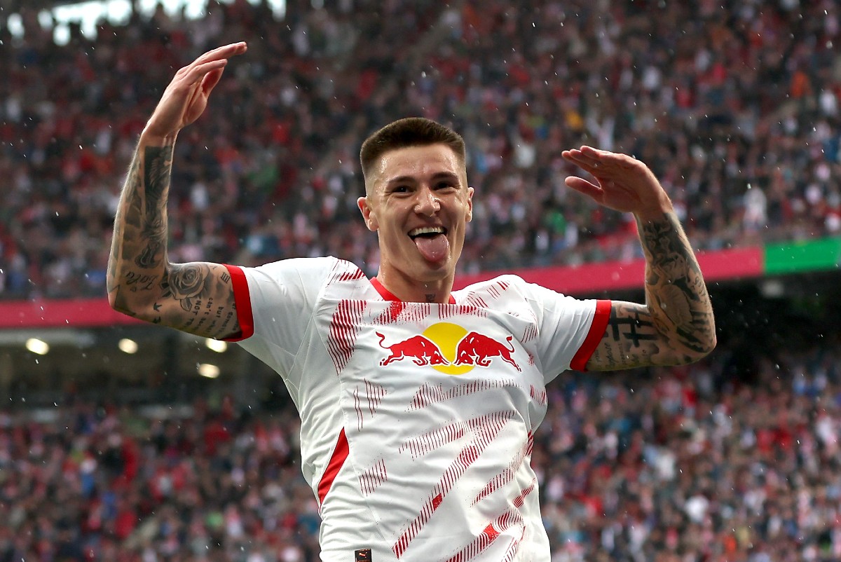 Benjamin Sesko RB Leipzig vs Augsburg