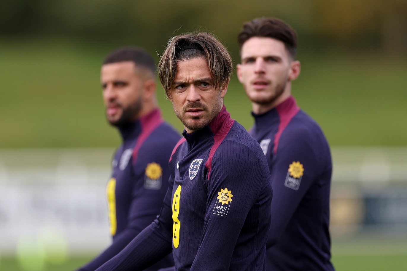 Jack Grealish en entraînement avec l'équipe d'Angleterre