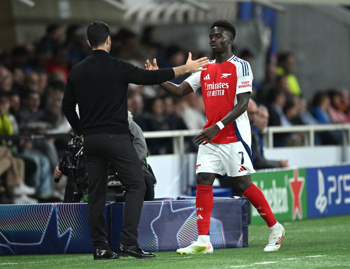 Mikel Arteta et Bukayo Saka