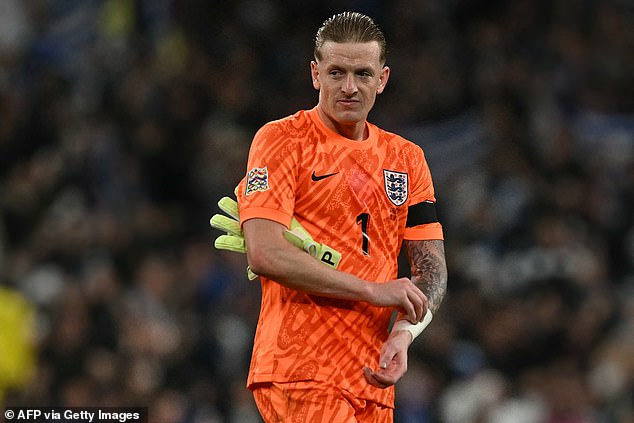 Jordan Pickford en difficulté lors du match