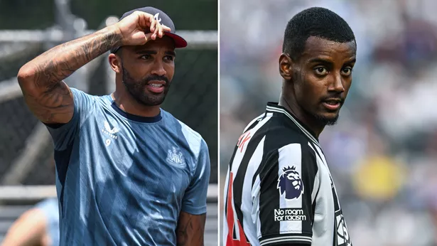 Attaquants de Newcastle United Callum Wilson et Alexander Isak