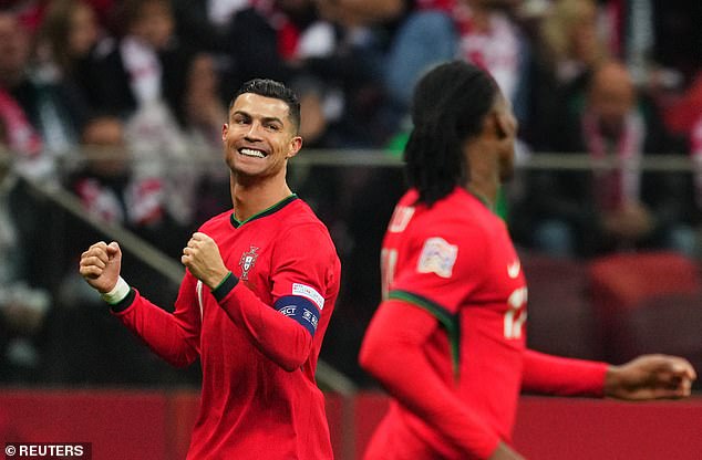 Ronaldo a marqué lors de la victoire 3-1 en Ligue des Nations contre la Pologne