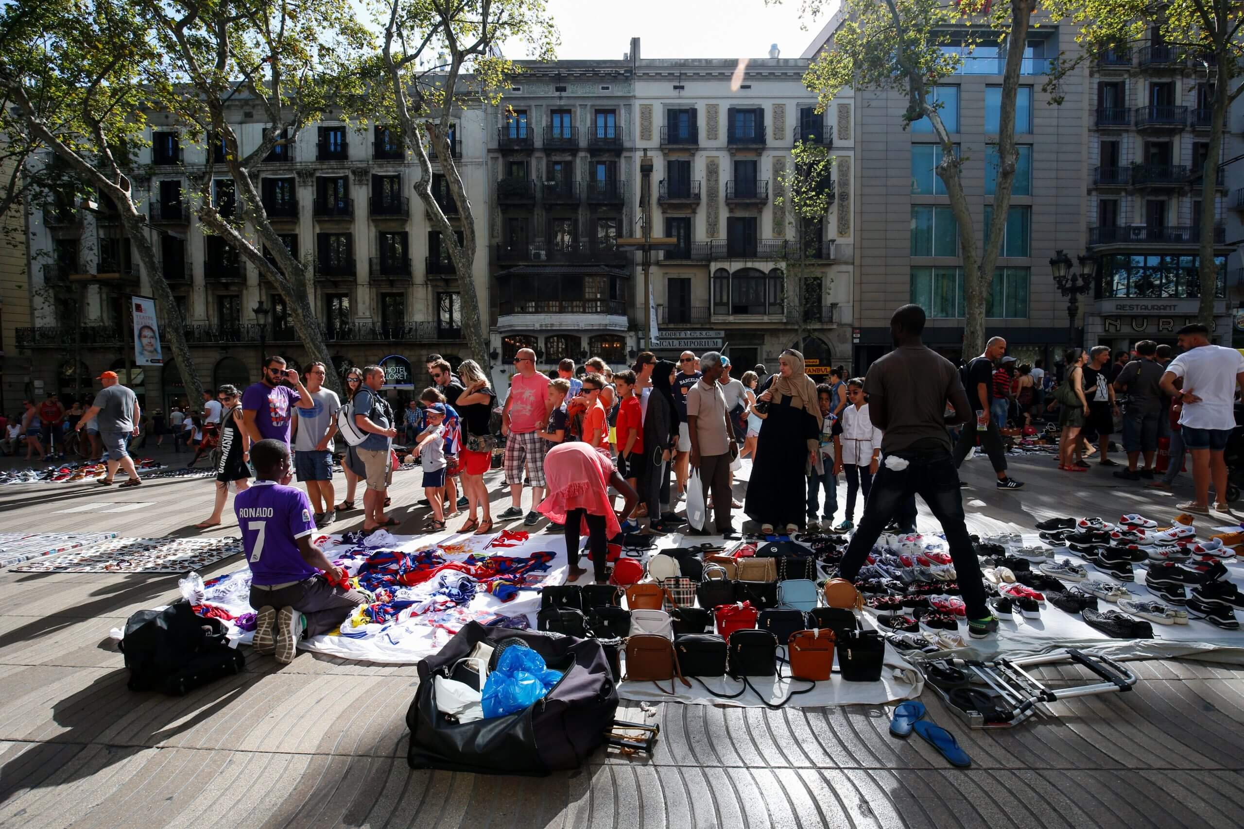 Vendeurs à Barcelone