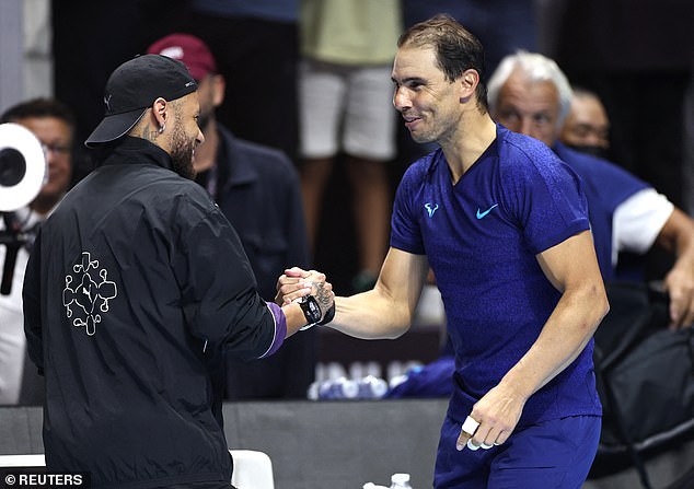 Neymar avec Rafael Nadal