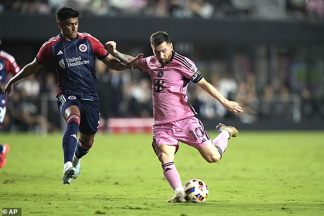 Messi a inscrit trois buts - son premier hat-trick en MLS - et délivré une passe décisive en une trentaine de minutes