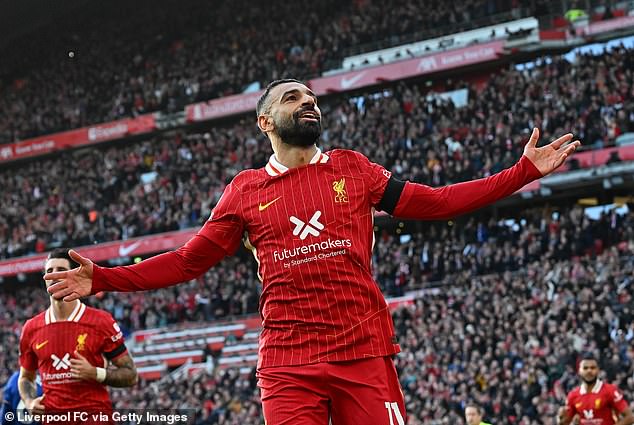 Mohamed Salah a marqué son 162e but en Premier League dimanche après-midi