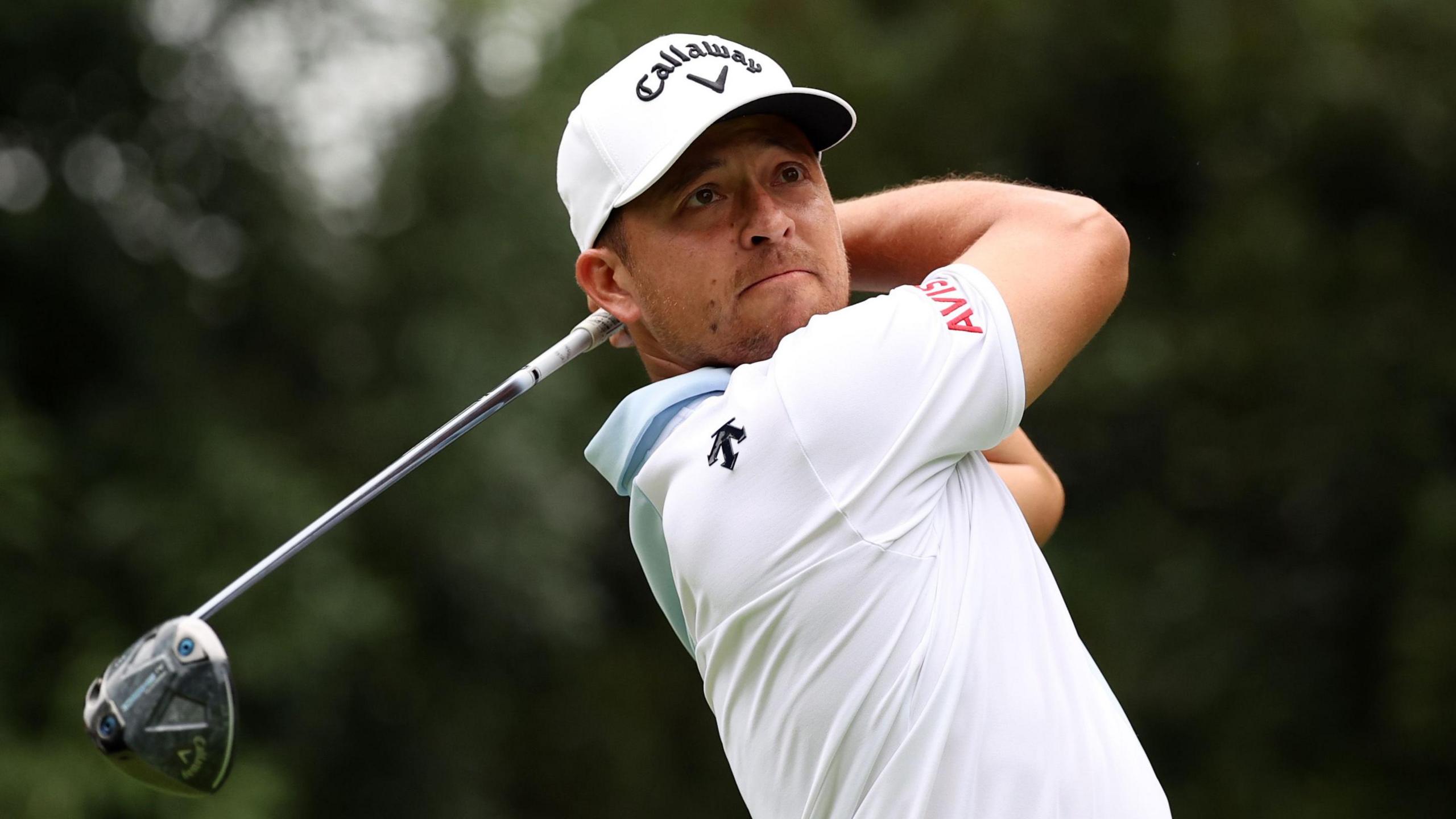 Xander Schauffele tee off au 15ème trou lors du premier tour du Zozo Championship