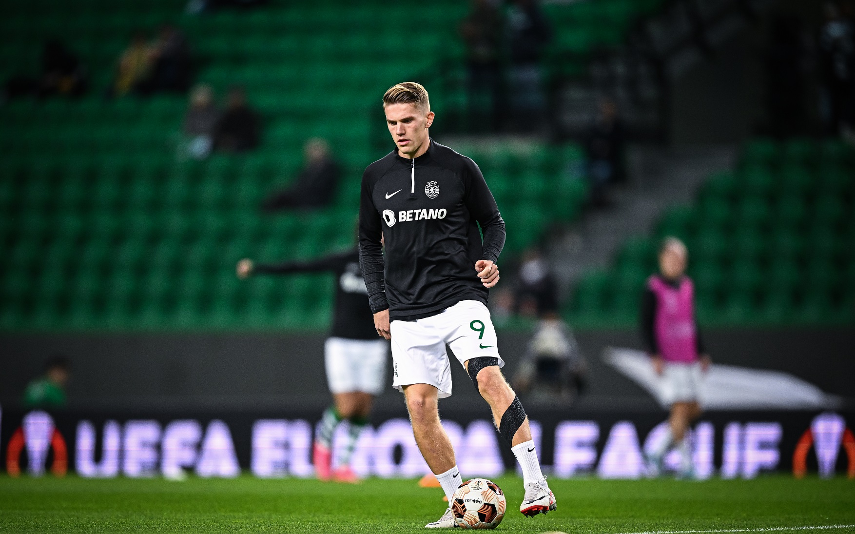 Viktor Gyokeres s'entraînant avec Sporting.