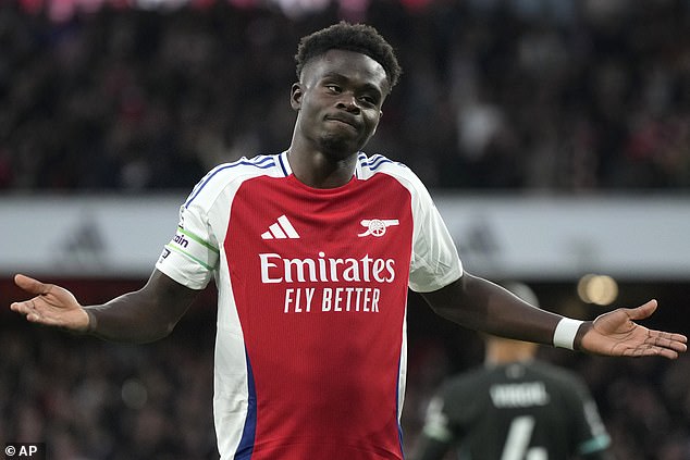 Bukayo Saka a ouvert le score pour Arsenal