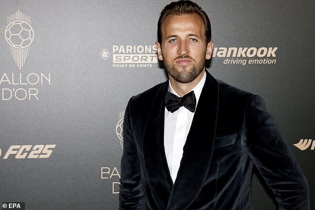 Harry Kane sur le tapis rouge