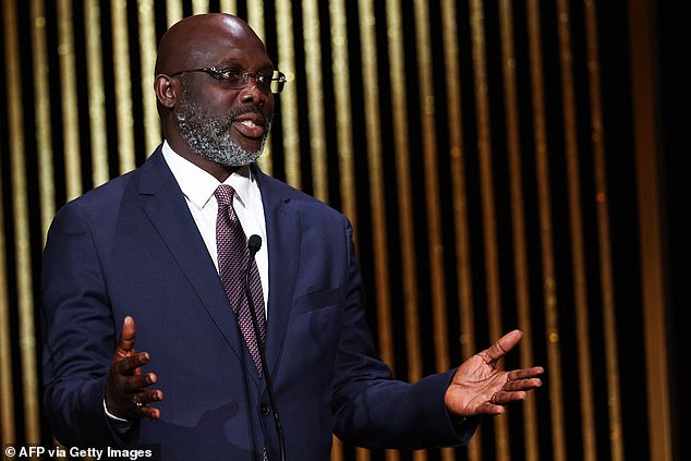 George Weah lors de la cérémonie du Ballon d'Or