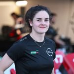 Abbi Pulling brille lors du test féminin de Formule E en Espagne