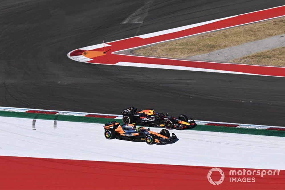 Lando Norris, McLaren MCL38, bataille avec Max Verstappen, Red Bull Racing RB20