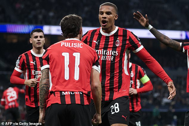 Malick Thiaw ouvre le score pour l'AC Milan au Bernabeu