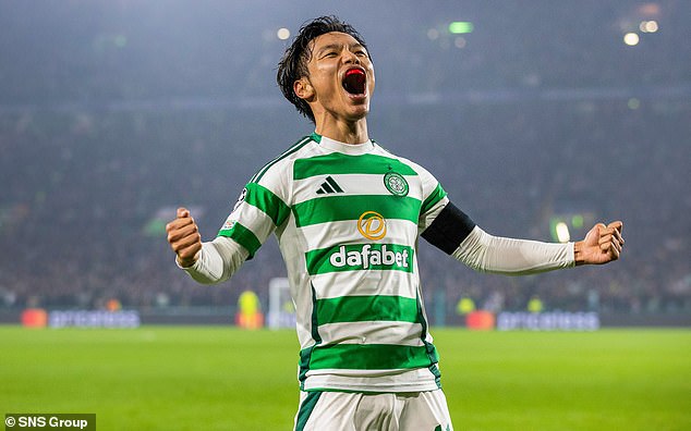 Reo Hatate a inscrit le troisième but pour Celtic.