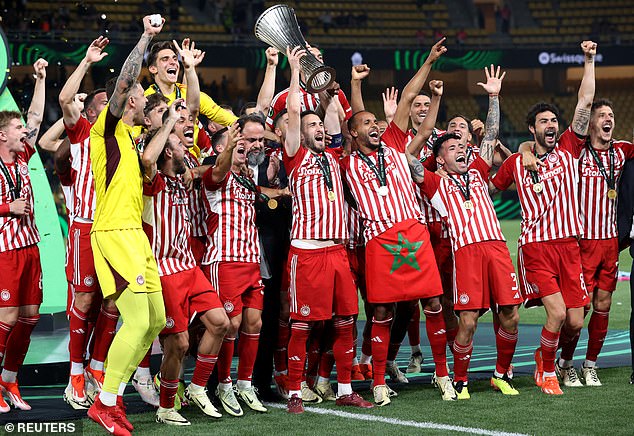 Thursday night's opponents Olympiakos won the Conference League last season