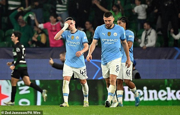 Défaite de Manchester City contre le Sporting de Lisbonne.