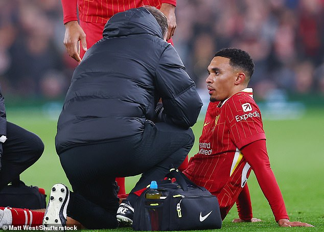 Trent Alexander-Arnold blessé lors du match contre Aston Villa