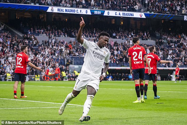 Vinicius inscrit trois buts contre Osasuna