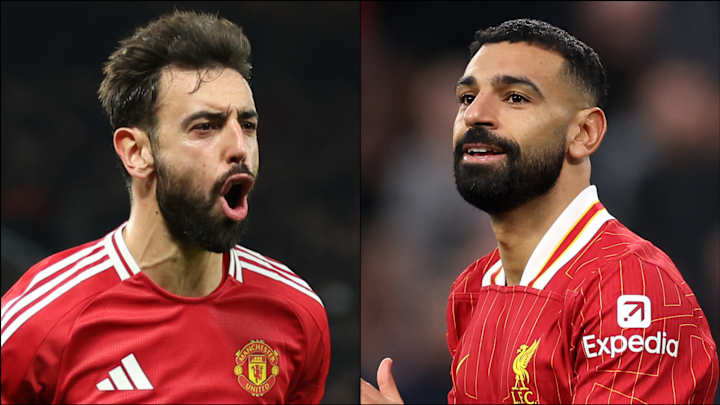 Bruno Fernandes et Mohamed Salah