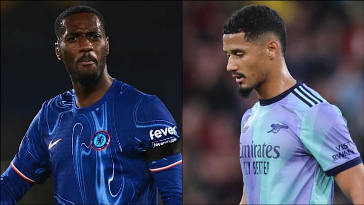 Chelsea's Tosin Adarabioyo and Arsenal's William Saliba both made similar challenges but only one was sent off