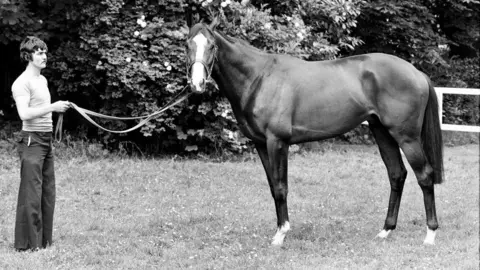 Ray Goddard avec un cheval