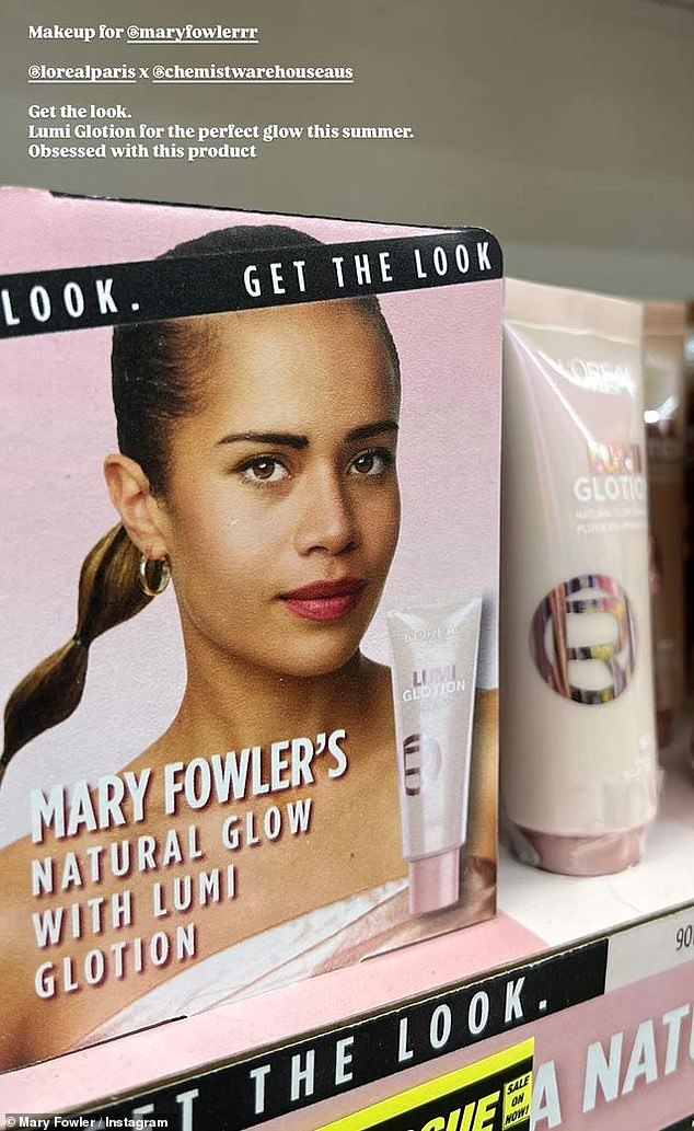 Produit L'Oreal avec l'image de Mary Fowler