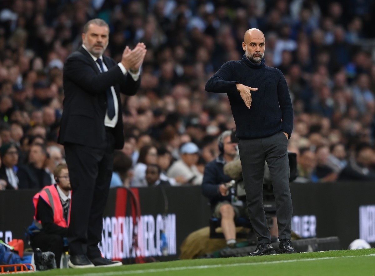 Ange Postecoglou et Pep Guardiola